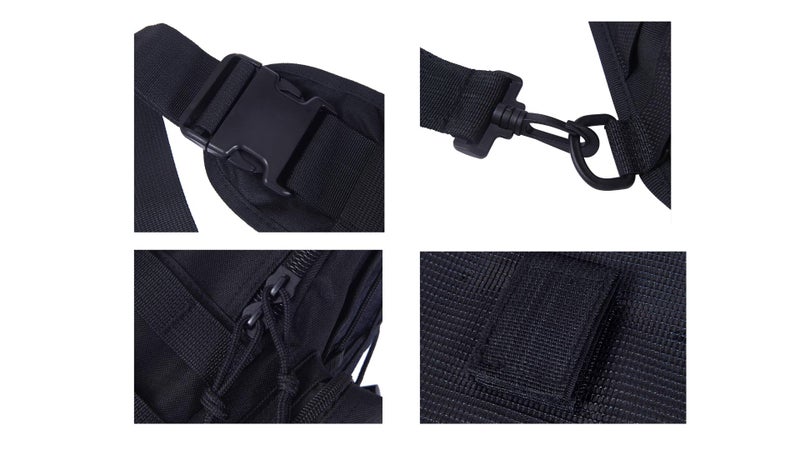 FAMI Outdoor Tactical Bag Backpack, Military Sport Bag Pack Sling Shoulder Backpack Tactical Satchel for Every Day Carry (Black) - Image 5